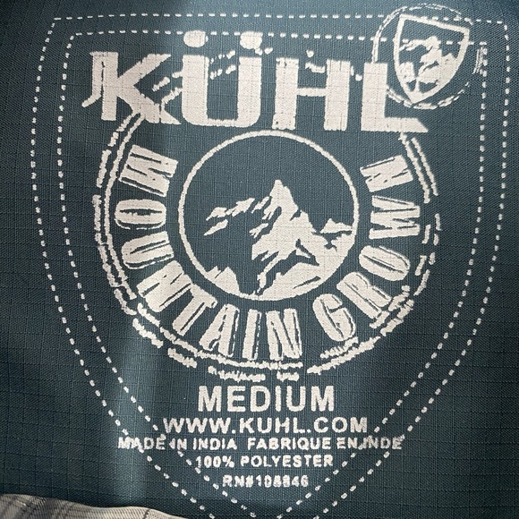 Kuhl Mountain Grown Mens M Gray Plaid Pearl Snap Short Sleeve Button Front Shirt - Picture 4 of 5